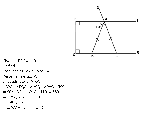 Frank ICSE Solutions for Class 9 Maths Isosceles Triangle Ex 12.1 40