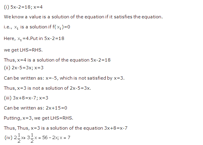 Frank ICSE Solutions for Class 9 Maths Linear Equations Ex 7.1 1