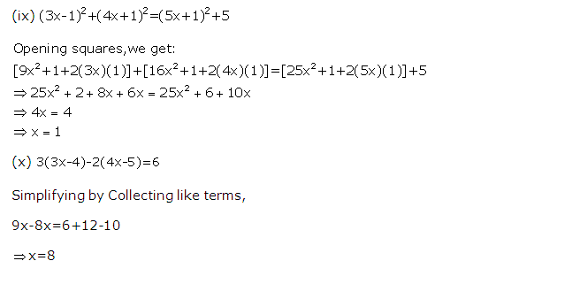 Frank ICSE Solutions for Class 9 Maths Linear Equations Ex 7.1 6