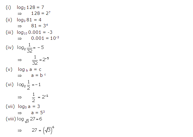 Frank ICSE Solutions for Class 9 Maths Logarithms Ex 10.1 3