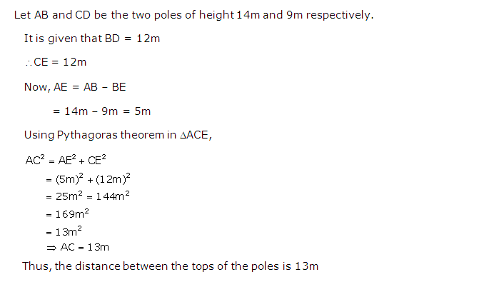 Frank ICSE Solutions for Class 9 Maths Pythagoras Theorem Ex 17.1 10