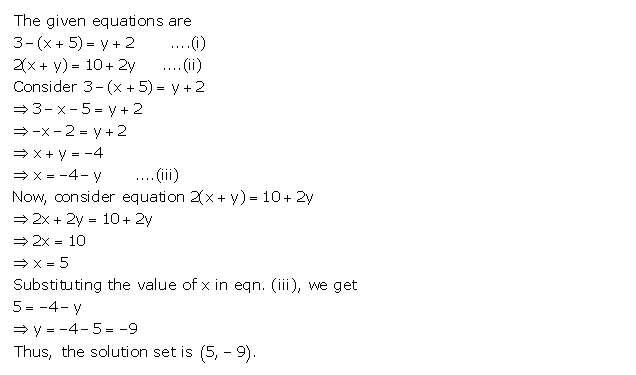 Frank ICSE Solutions for Class 9 Maths Simultaneous Linear Equations Ex 8.1 10