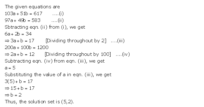 Frank ICSE Solutions for Class 9 Maths Simultaneous Linear Equations Ex 8.1 20