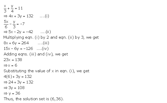 Frank ICSE Solutions for Class 9 Maths Simultaneous Linear Equations Ex 8.1 22