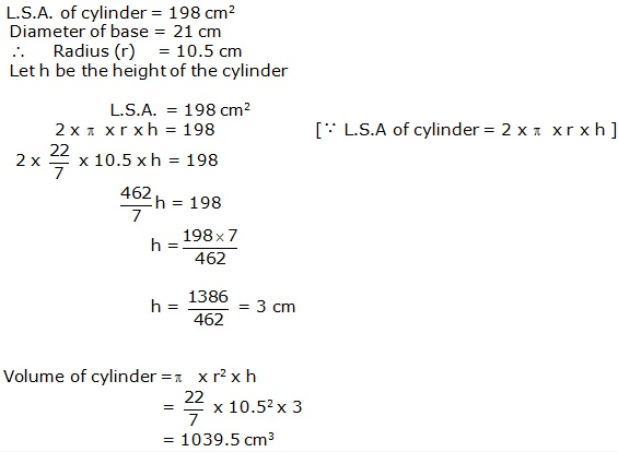 Frank ICSE Solutions for Class 9 Maths - Surface Areas and Volume of Solids 37