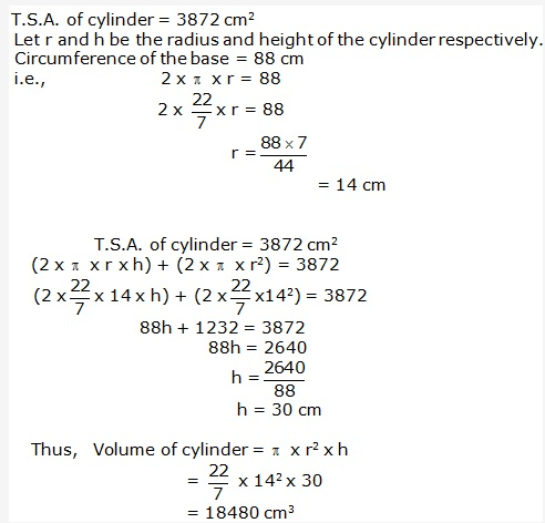 Frank ICSE Solutions for Class 9 Maths - Surface Areas and Volume of Solids 39