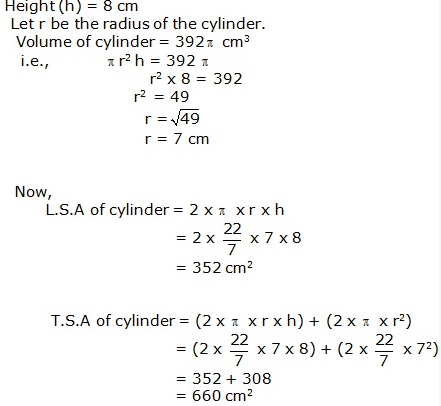 Frank ICSE Solutions for Class 9 Maths - Surface Areas and Volume of Solids 42