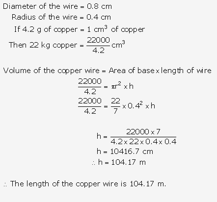 Frank ICSE Solutions for Class 9 Maths - Surface Areas and Volume of Solids 43