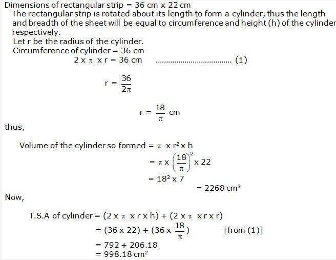 Frank ICSE Solutions for Class 9 Maths - Surface Areas and Volume of Solids 50