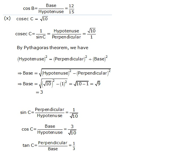 Frank ICSE Solutions for Class 9 Maths Trigonometrical Ratios Ex 26.1 12