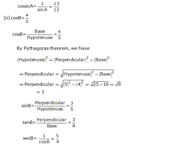 Frank ICSE Solutions for Class 9 Maths Trigonometrical Ratios Ex 26.1 2