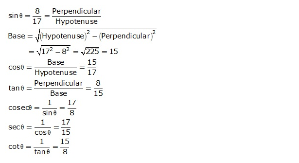 Frank ICSE Solutions for Class 9 Maths Trigonometrical Ratios Ex 26.1 20