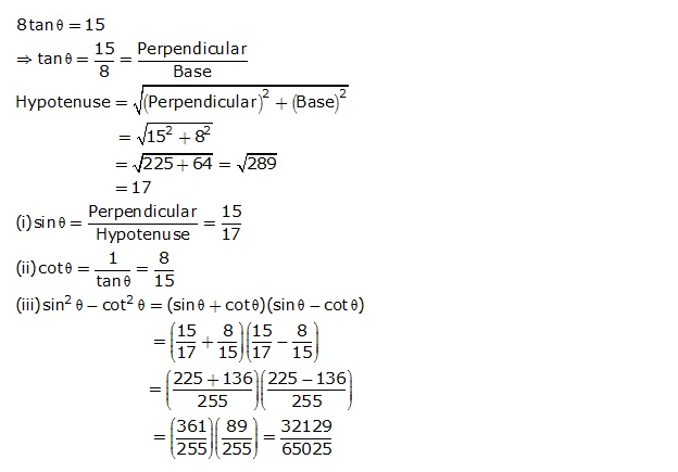 Frank ICSE Solutions for Class 9 Maths Trigonometrical Ratios Ex 26.1 23