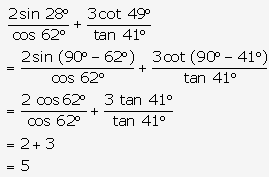 Frank ICSE Solutions for Class 9 Maths - Trigonometrical Ratios of Standard Angles 103