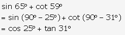 Frank ICSE Solutions for Class 9 Maths - Trigonometrical Ratios of Standard Angles 105