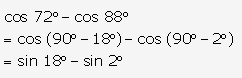 Frank ICSE Solutions for Class 9 Maths - Trigonometrical Ratios of Standard Angles 106