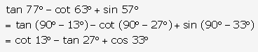 Frank ICSE Solutions for Class 9 Maths - Trigonometrical Ratios of Standard Angles 108