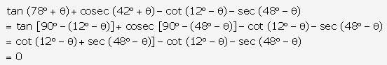 Frank ICSE Solutions for Class 9 Maths - Trigonometrical Ratios of Standard Angles 115