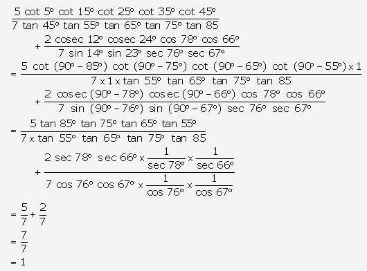 Frank ICSE Solutions for Class 9 Maths - Trigonometrical Ratios of Standard Angles 120