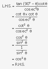 Frank ICSE Solutions for Class 9 Maths - Trigonometrical Ratios of Standard Angles 131