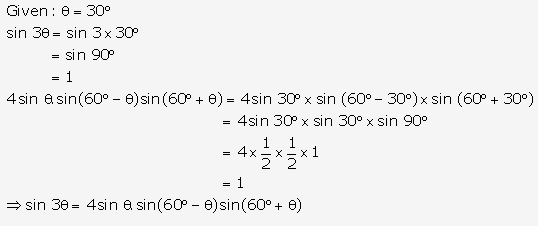 Frank ICSE Solutions for Class 9 Maths - Trigonometrical Ratios of Standard Angles 30