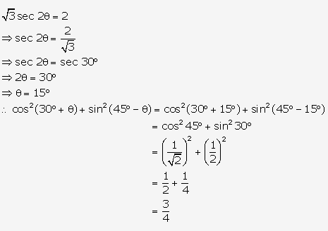 Frank ICSE Solutions for Class 9 Maths - Trigonometrical Ratios of Standard Angles 51