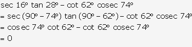 Frank ICSE Solutions for Class 9 Maths - Trigonometrical Ratios of Standard Angles 99