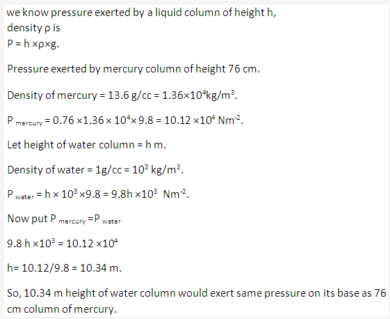 Frank ICSE Solutions for Class 9 Physics - Fluids 1