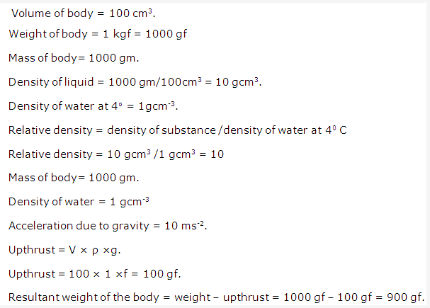 Frank ICSE Solutions for Class 9 Physics - Fluids 14