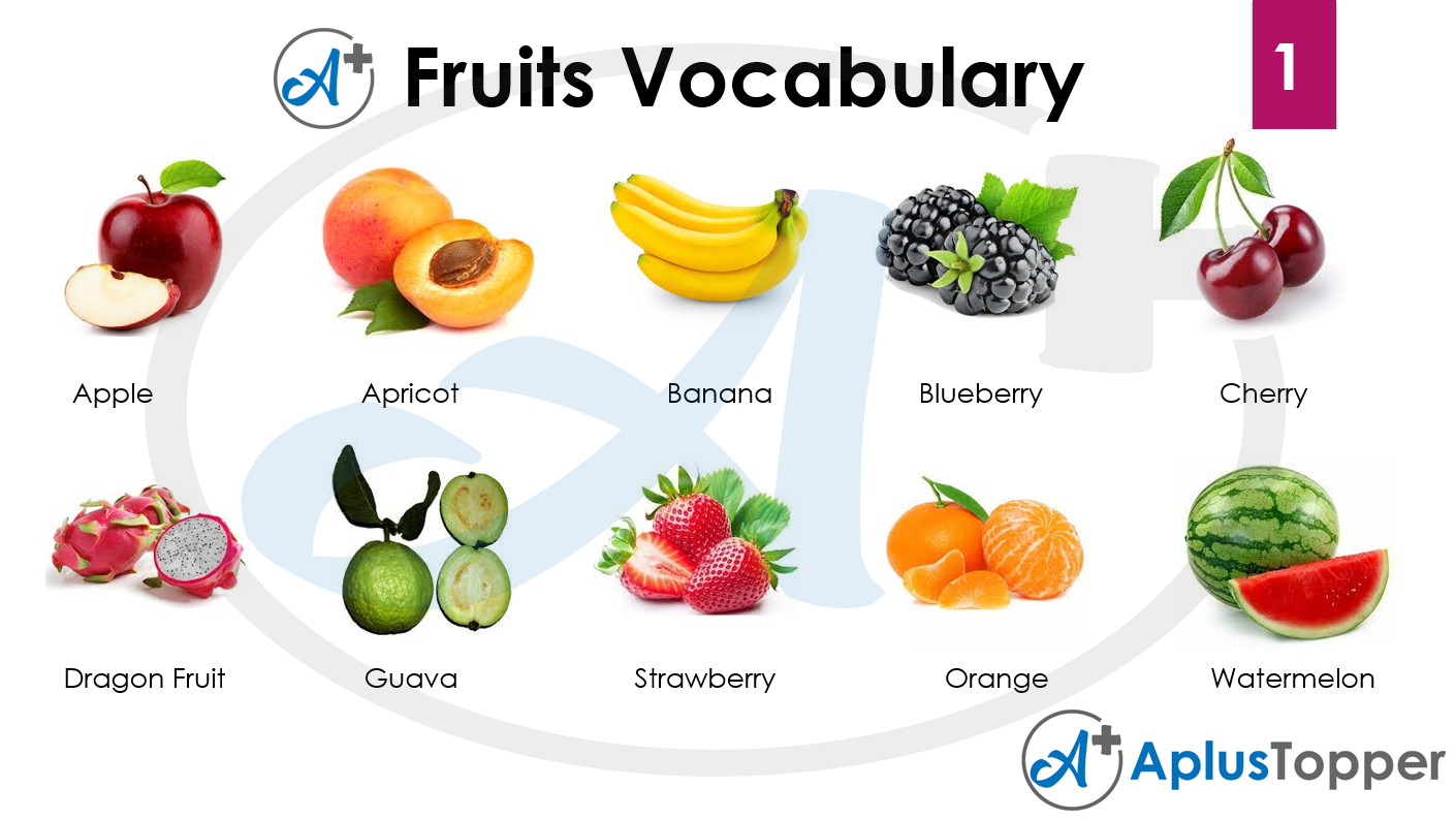 Fruits vocabulary