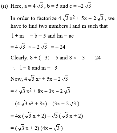 How To Factorise A Polynomial By Splitting The Middle Term 4