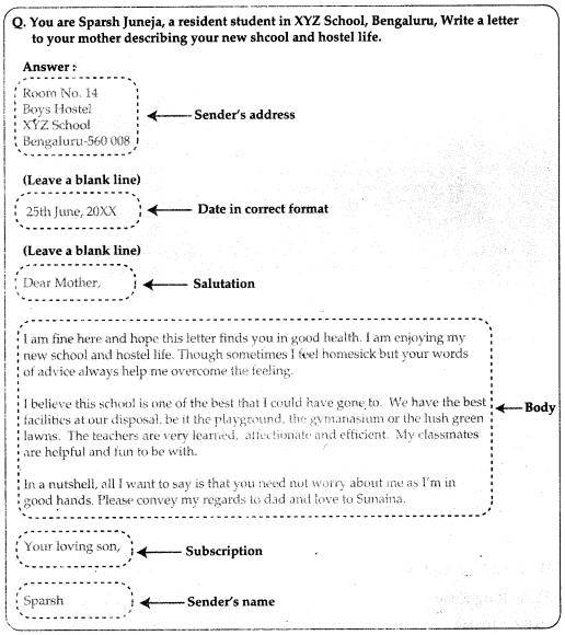 Informal Letter for Class 10 ICSE