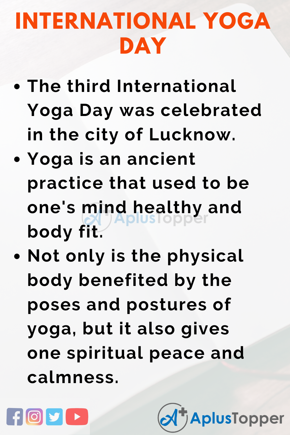 International Yoga Day Essay