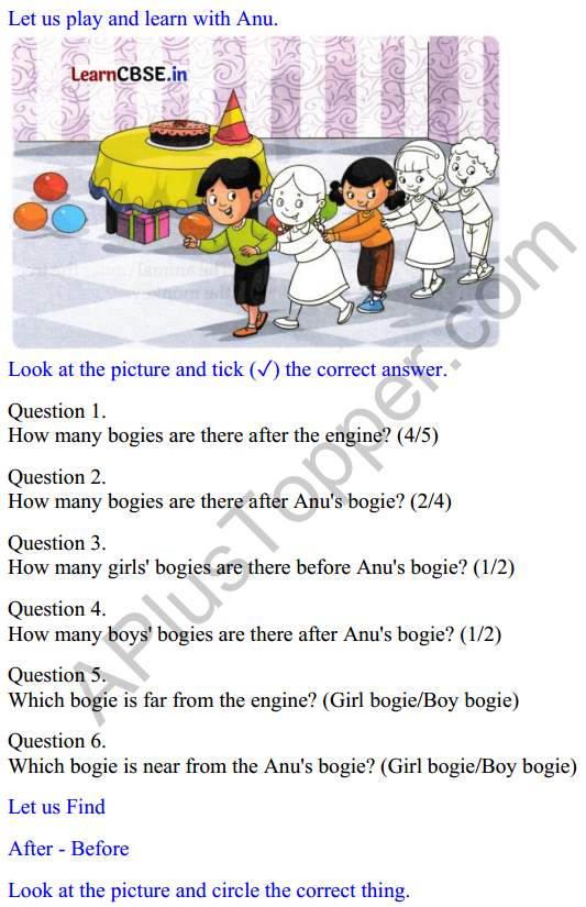 Joyful Class 1 Mathematics Worksheet Chapter 1 Finding the Furry Cat! (Pre-number Concepts) 10