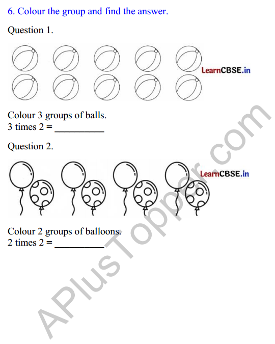 Joyful Class 1 Mathematics Worksheet Chapter 11 How Many Times (Multiplication) 6