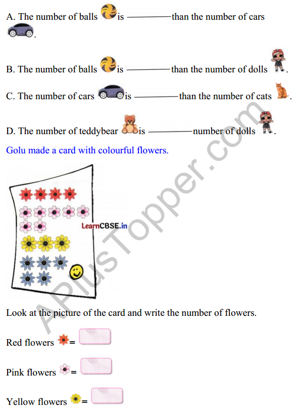 Joyful Class 1 Mathematics Worksheet Chapter 13 So Many Toys (Data Handling) 2