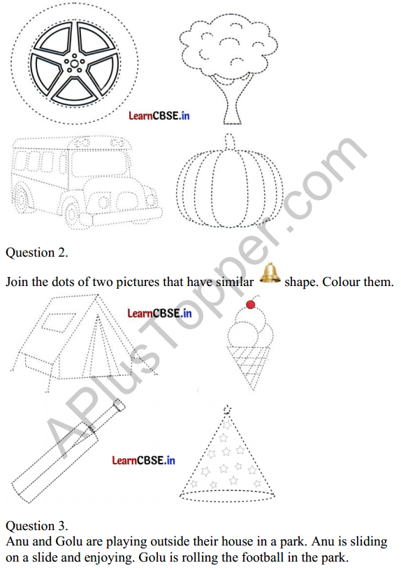 Joyful Class 1 Mathematics Worksheet Chapter 2 What is Long What is Round (Shapes) 5