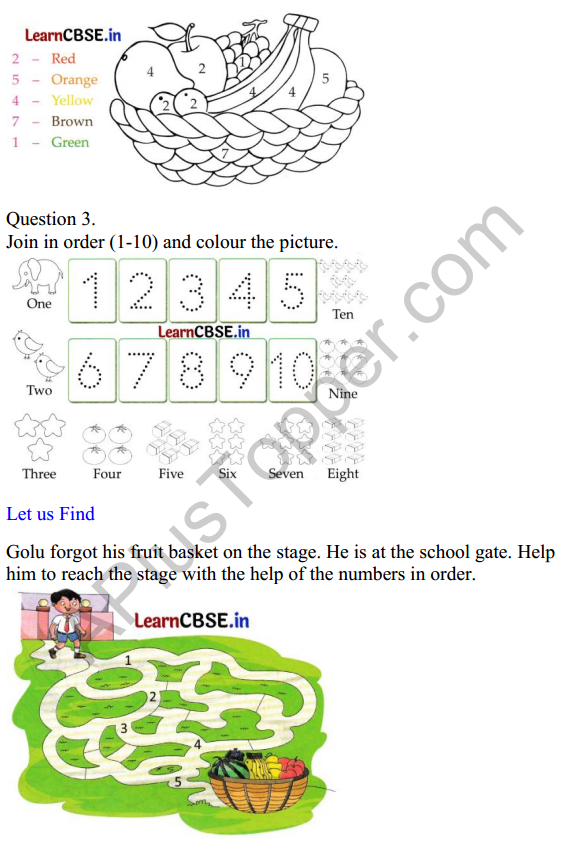 Joyful Class 1 Mathematics Worksheet Chapter 3 Mango Treat (Numbers 1 to 9) 11