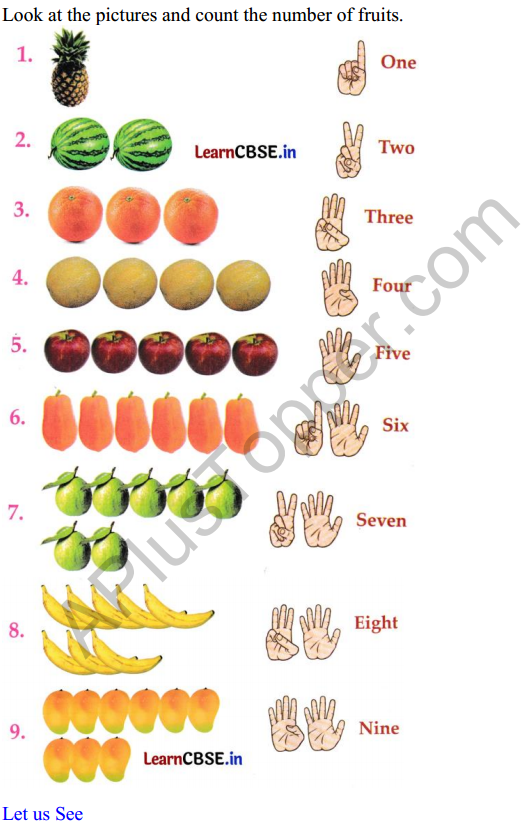 Joyful Class 1 Mathematics Worksheet Chapter 3 Mango Treat (Numbers 1 to 9) 2