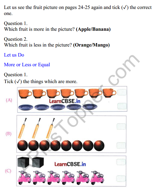 Joyful Class 1 Mathematics Worksheet Chapter 3 Mango Treat (Numbers 1 to 9) 3