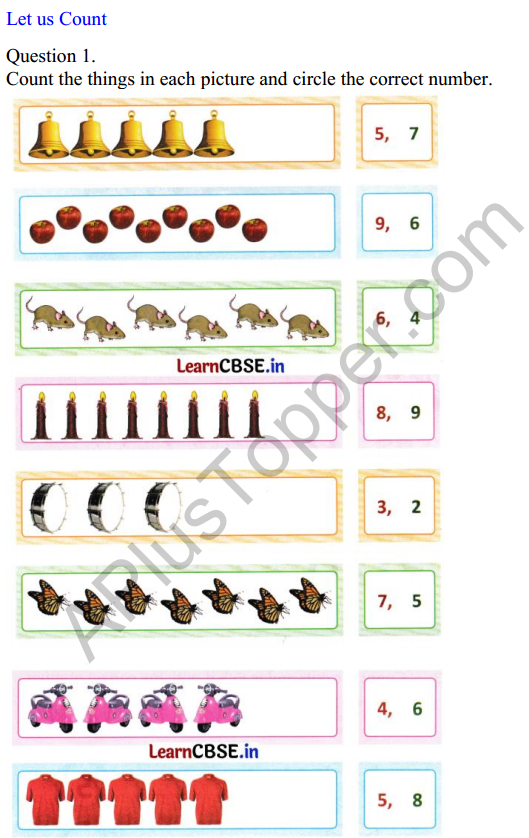 Joyful Class 1 Mathematics Worksheet Chapter 3 Mango Treat (Numbers 1 to 9) 7