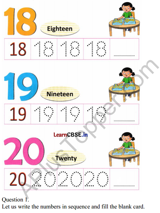 Joyful Class 1 Mathematics Worksheet Chapter 4 Making 10 (Numbers 10 to 20) 14