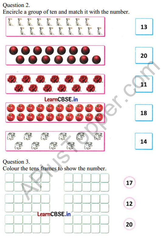 Joyful Class 1 Mathematics Worksheet Chapter 4 Making 10 (Numbers 10 to 20) 16