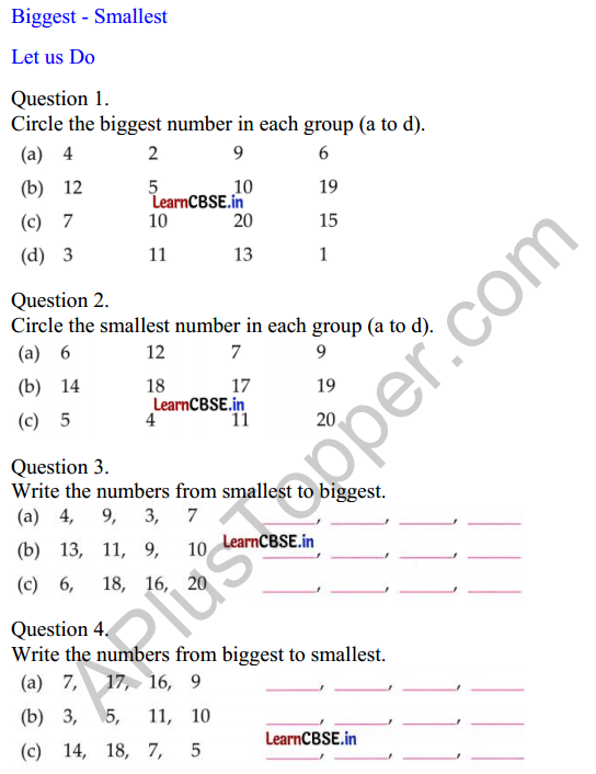 Joyful Class 1 Mathematics Worksheet Chapter 4 Making 10 (Numbers 10 to 20) 18