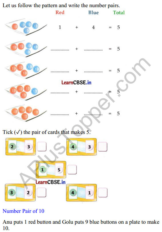 Joyful Class 1 Mathematics Worksheet Chapter 4 Making 10 (Numbers 10 to 20) 7