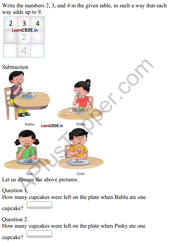 Joyful Class 1 Mathematics Worksheet Chapter 5 How Many (Addition and Subtraction of Single Digit Numbers) 11