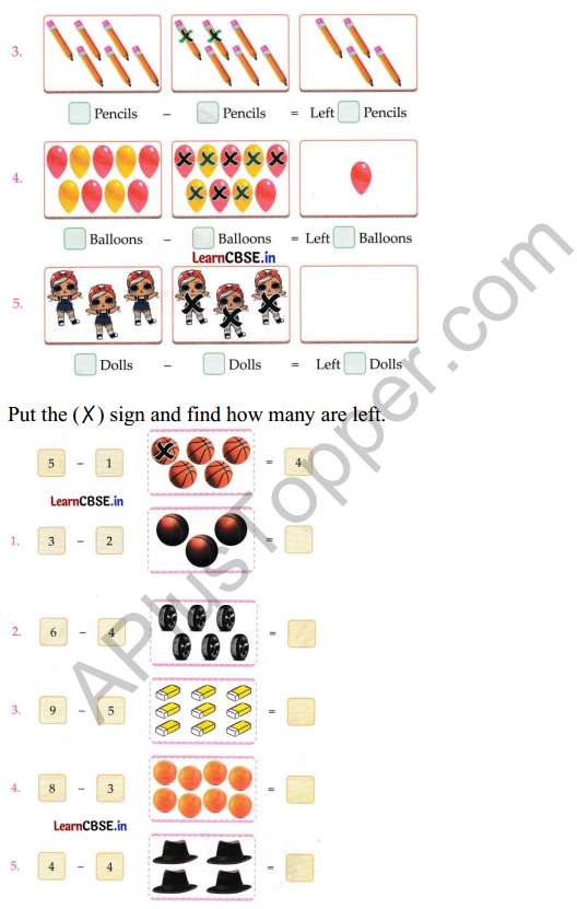 Joyful Class 1 Mathematics Worksheet Chapter 5 How Many (Addition and Subtraction of Single Digit Numbers) 13