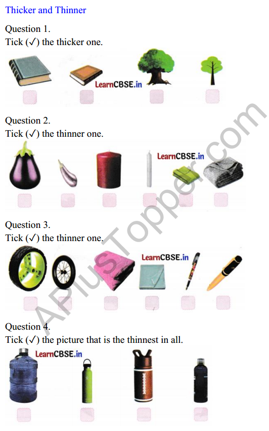 Joyful Class 1 Mathematics Worksheet Chapter 7 Lina’s Family (Measurement) 5