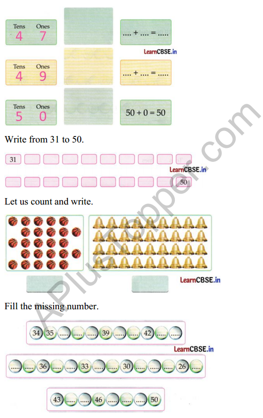 Joyful Class 1 Mathematics Worksheet Chapter 8 Fun with Numbers (Numbers 21 to 99) 3