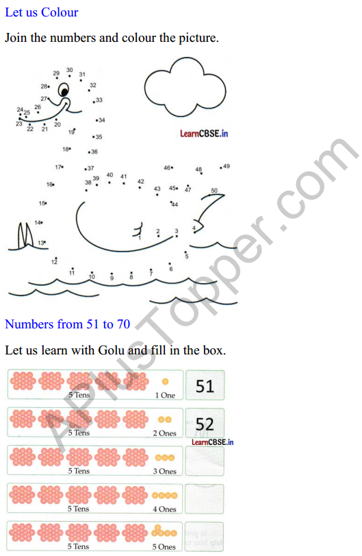 Joyful Class 1 Mathematics Worksheet Chapter 8 Fun with Numbers (Numbers 21 to 99) 4